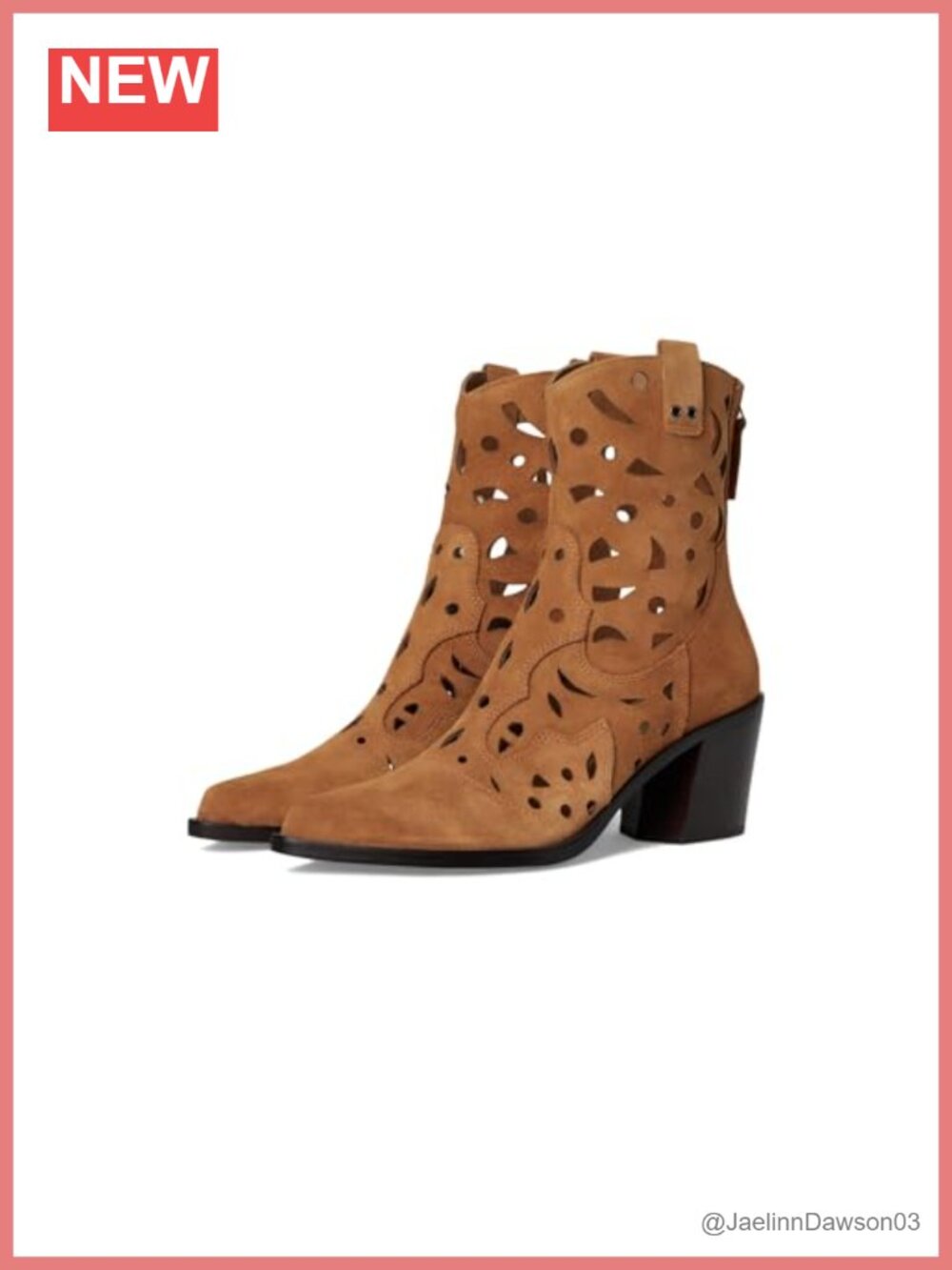 Suede Block Heel Calf High Bootie